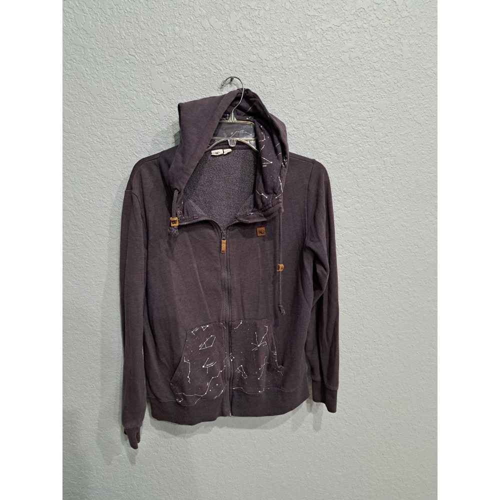 Tentree Space Dye Logo 6 Street Organic Cotton Full Zip Fleece Hoodie Size L